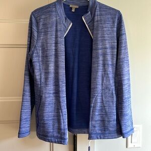 Heather blue zip-up